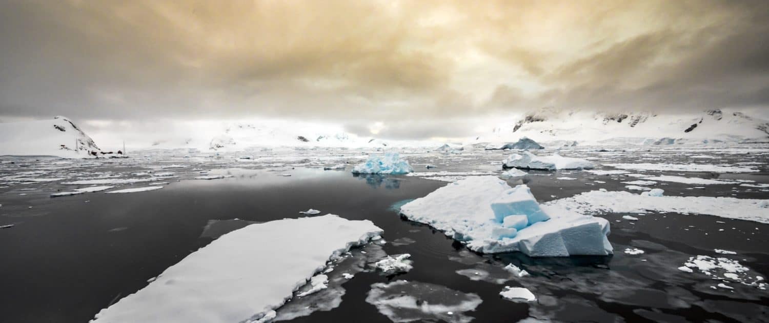 Isblokke i det antarktiske farvand
