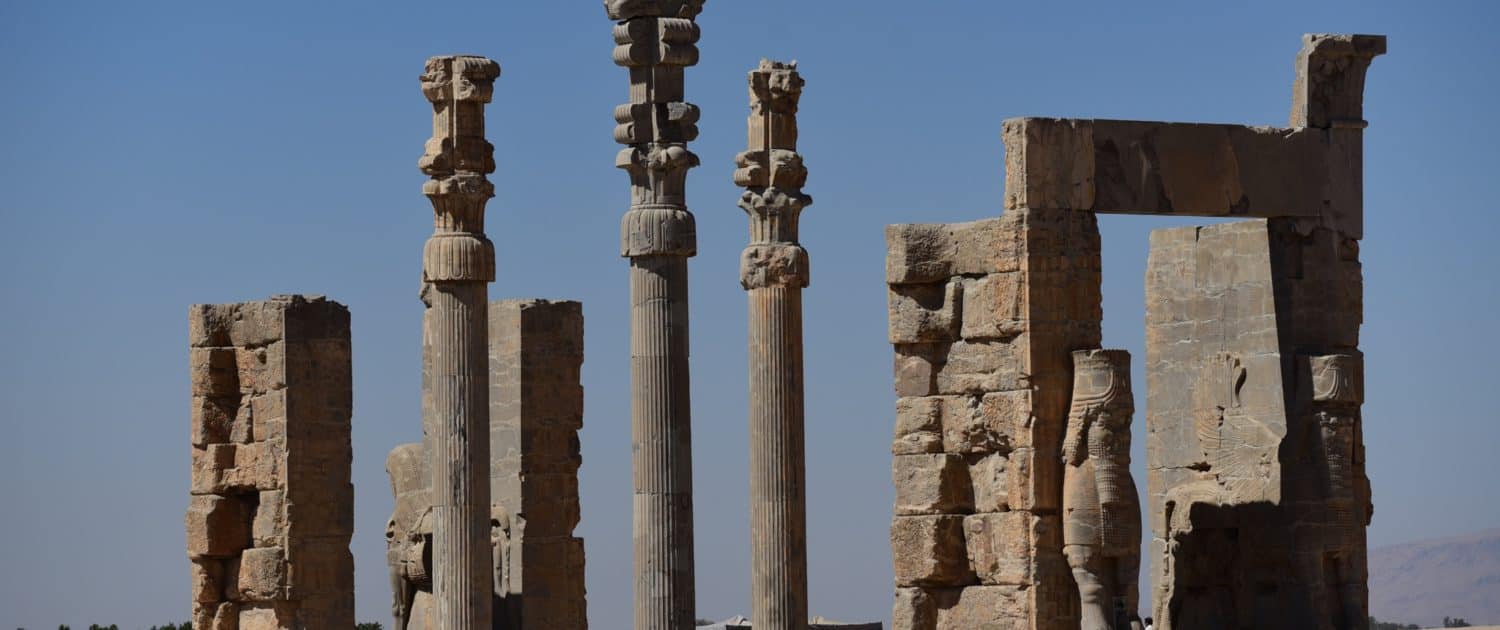 Arkitektur på Persepolis på rejser til Iran