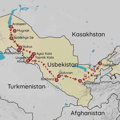 Usbekistan med Aralsøen