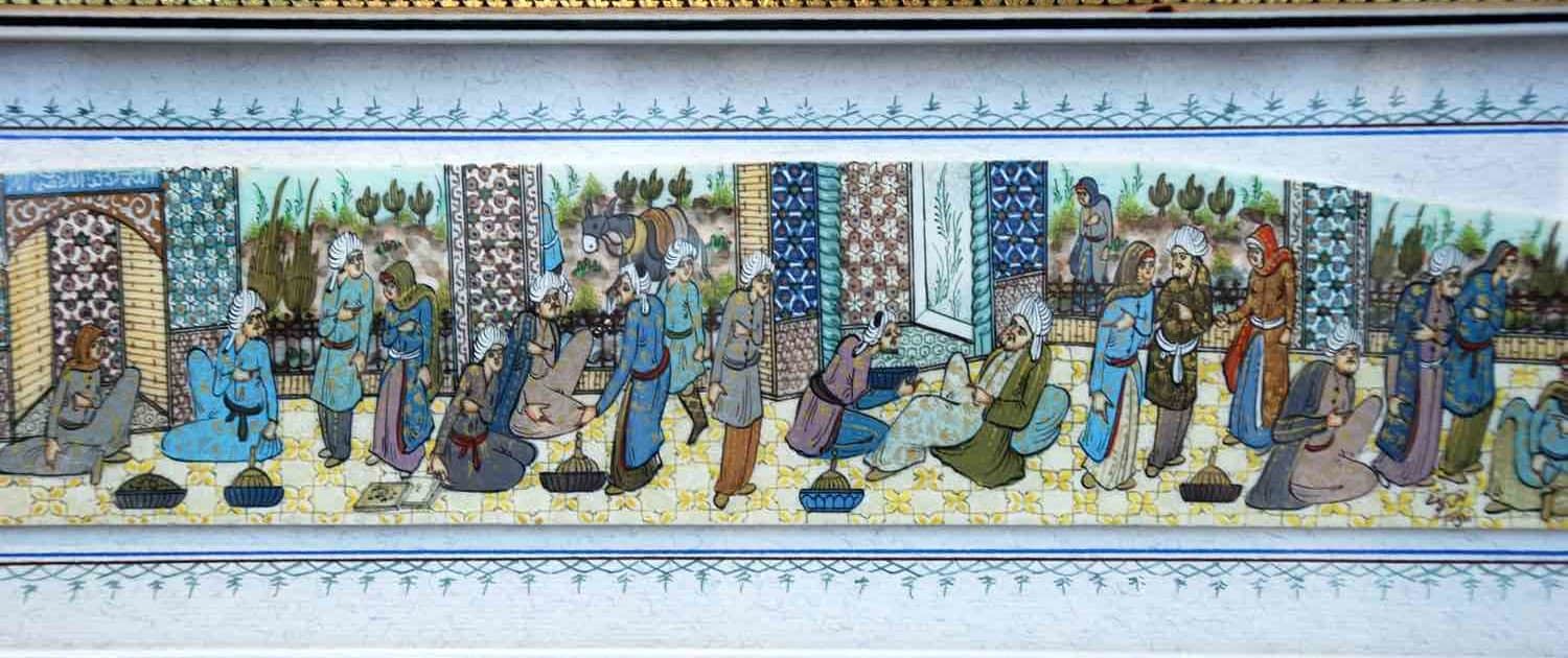 Miniaturemaleri i Isfahan på rejser til Iran