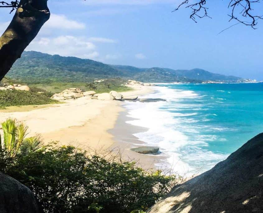 Tayrona strand den den caribiske kyst