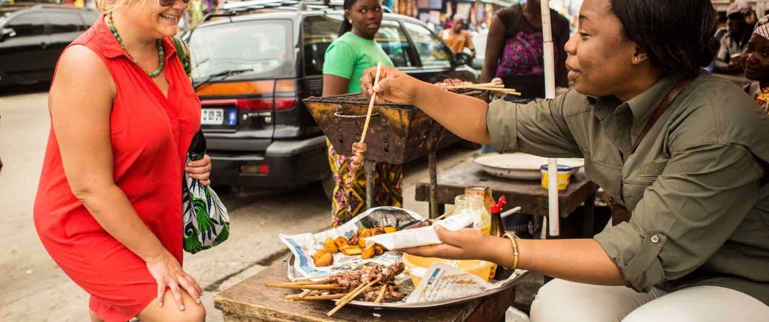 Lokalt marked i Brazzaville i Congo