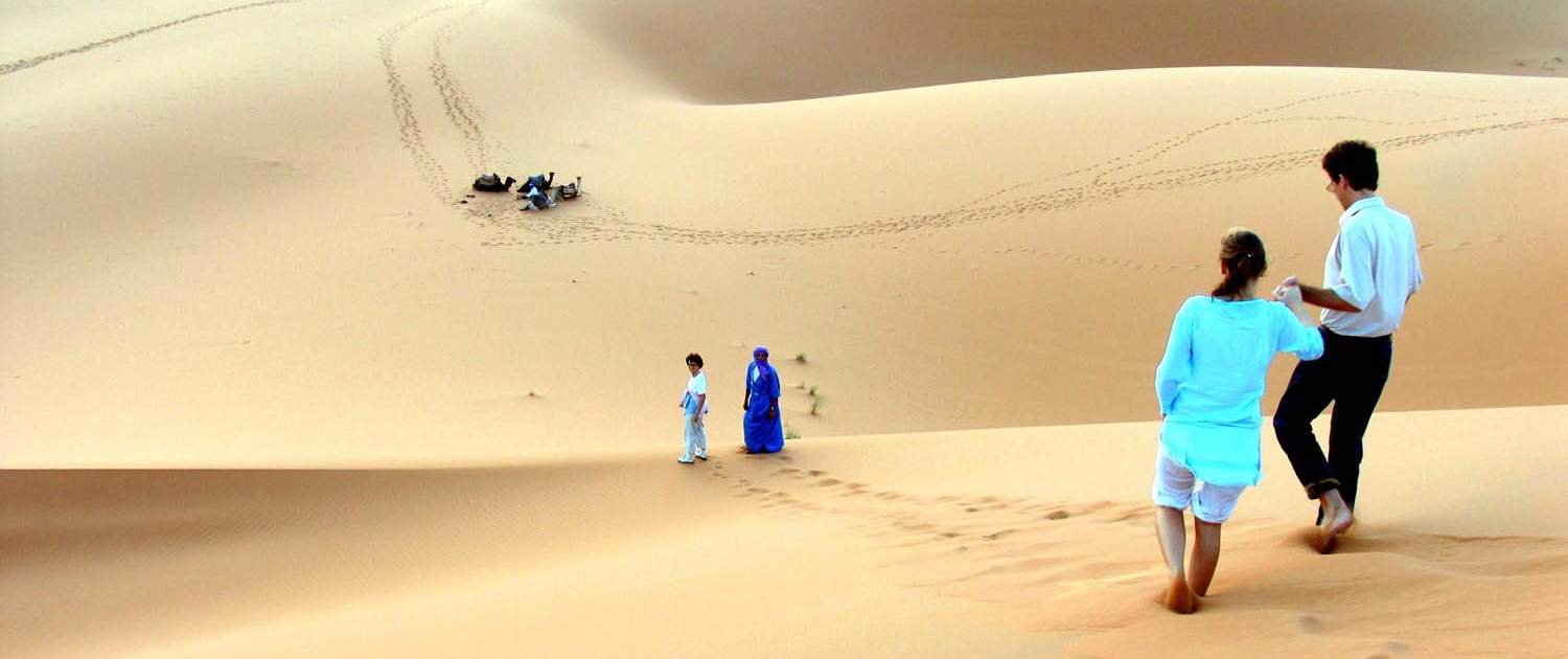 Endeløse klitter i Marokkos ørken