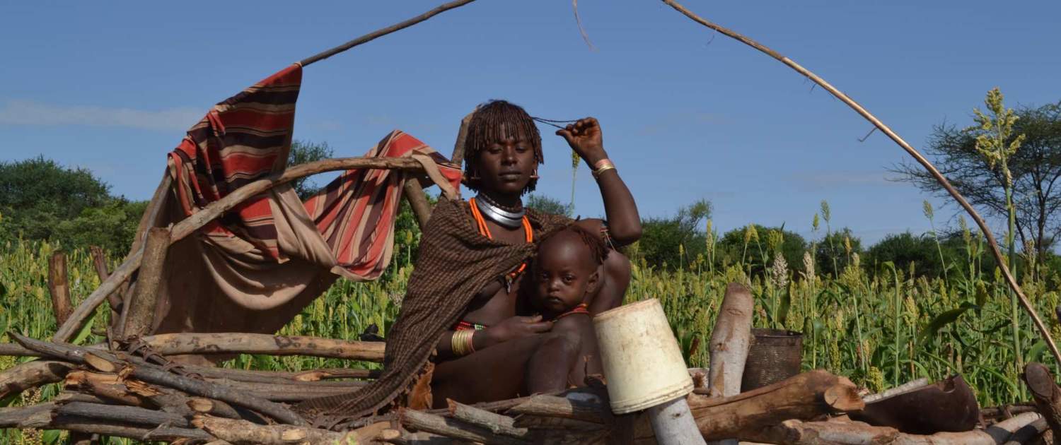 Hamerfolk i Omodalen i Etiopien