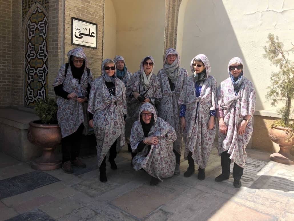 Gruppedeltagere på rejse til Iran
