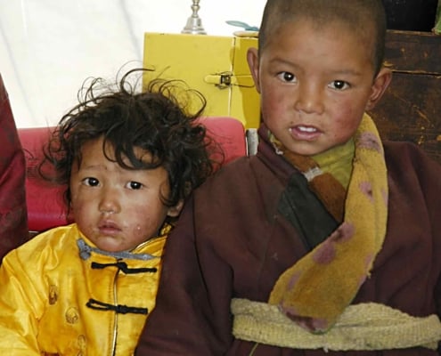 Nomadebørn i Tibet