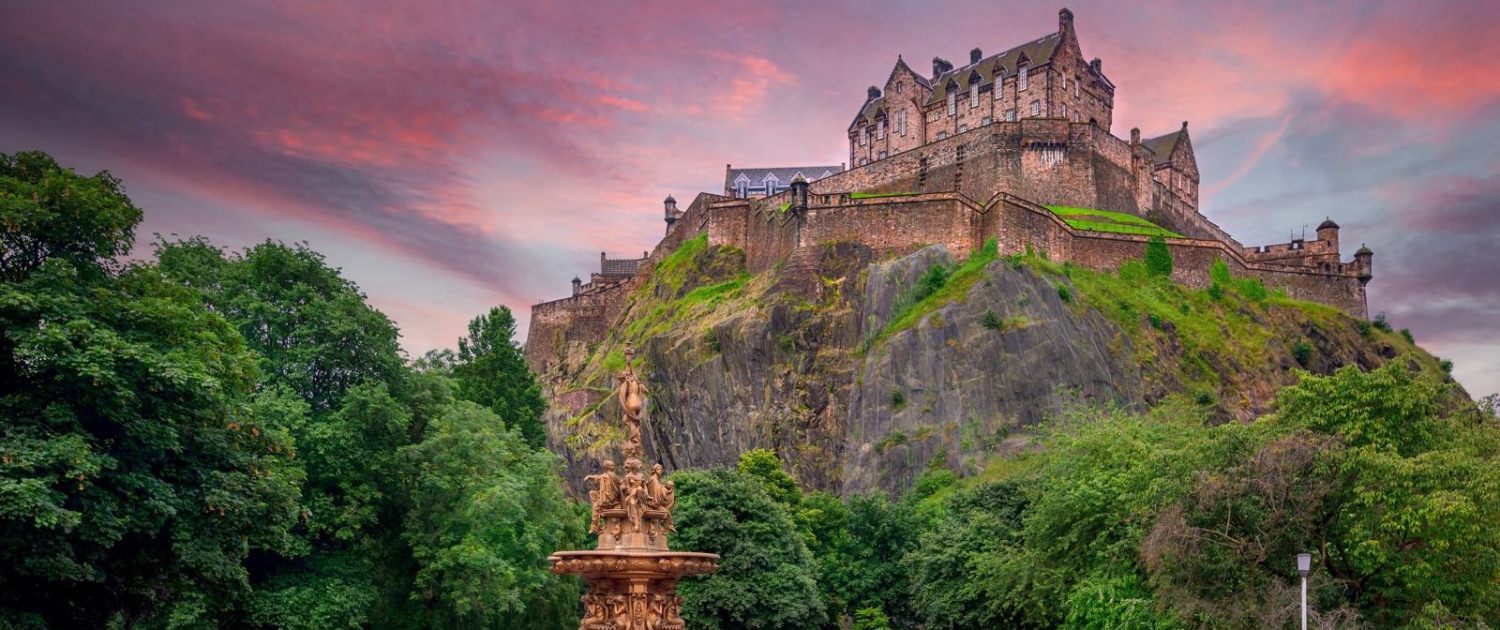 Edinburgh Castle på rejse til Skotland