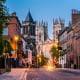 England - York - Aften bybillede med Katedralen i baggrunden