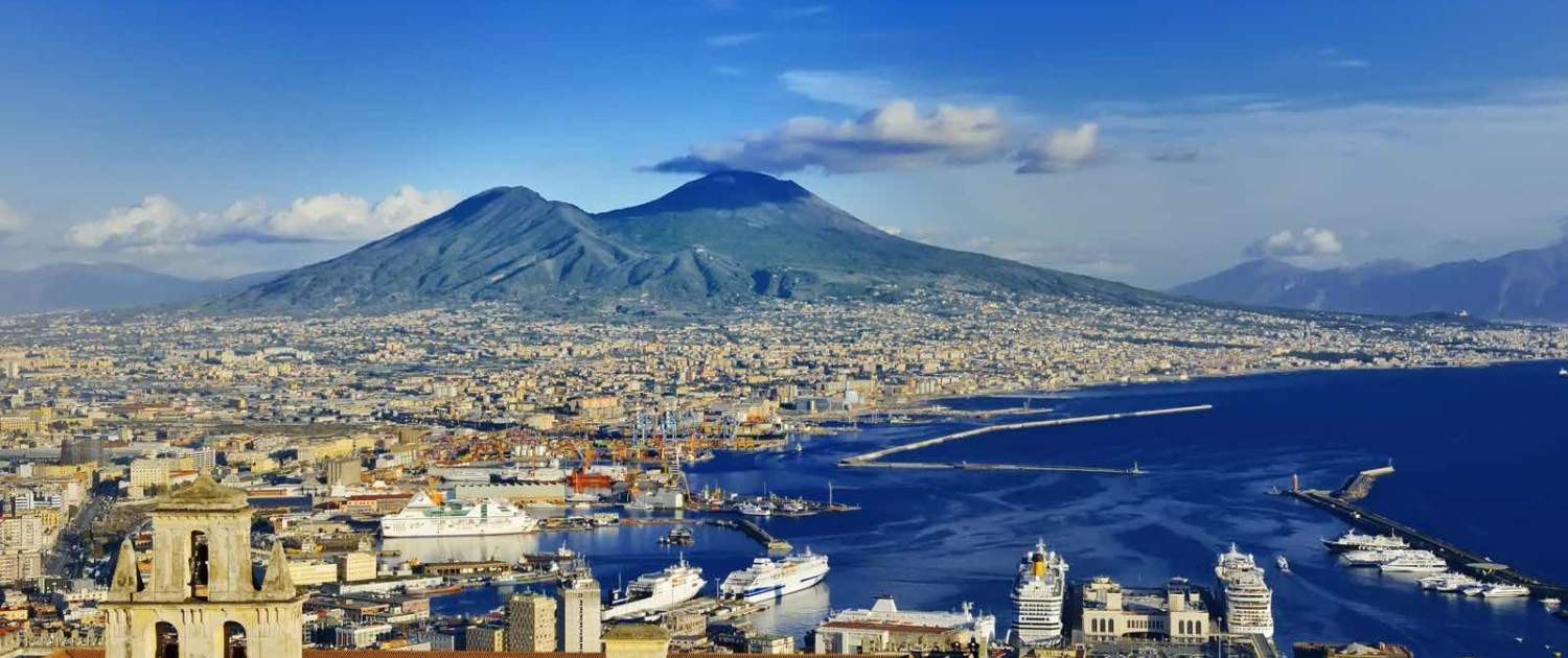 Naples and Vesuvius panoramic view, Napoli, Campania, Italy
