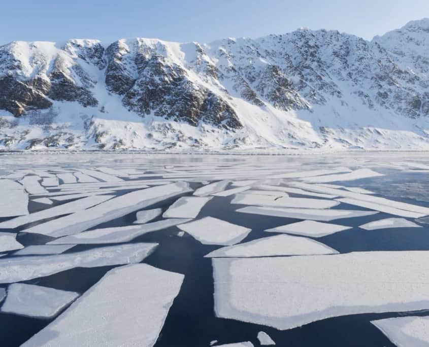 Isflager i det arktiske forår