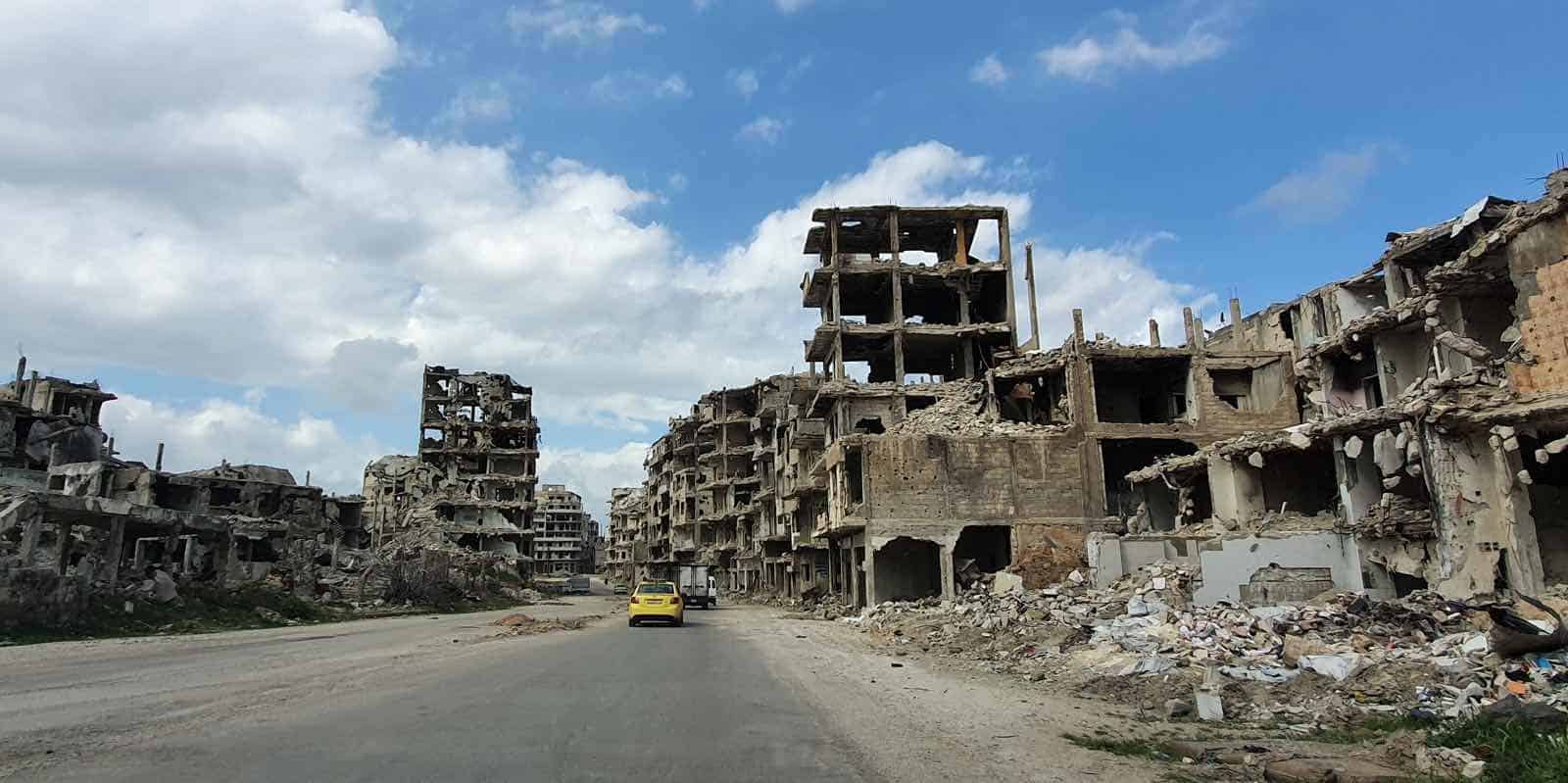 Krigshærgede Homs i Syrien