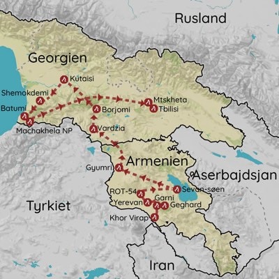 Rejser til Armenien og Georgien