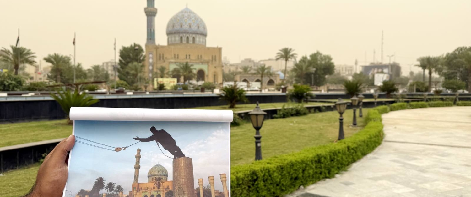 Bagdad - Firdos Square - på rejse til Irak