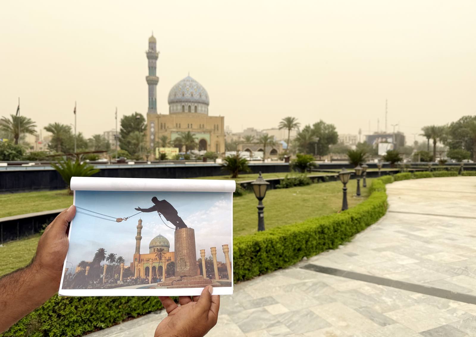 Bagdad - Firdos Square - på rejse til Irak