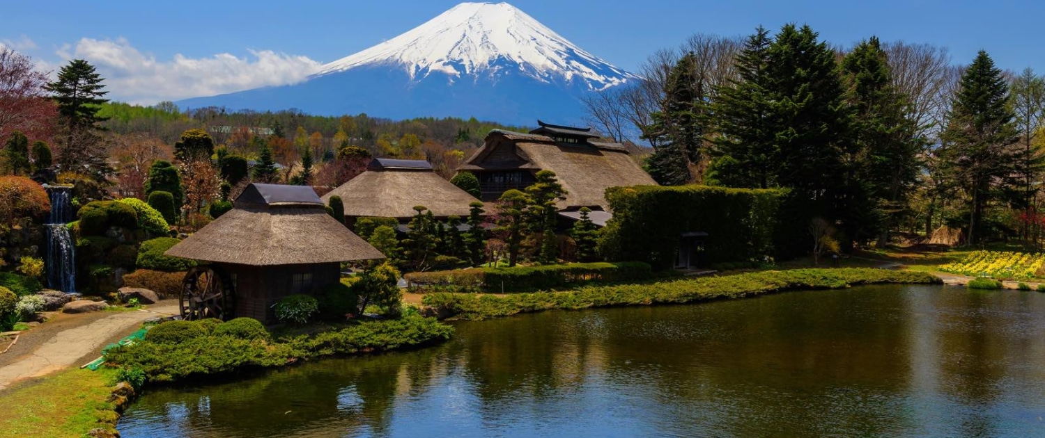 Traditionel landsby på rejse til Japan